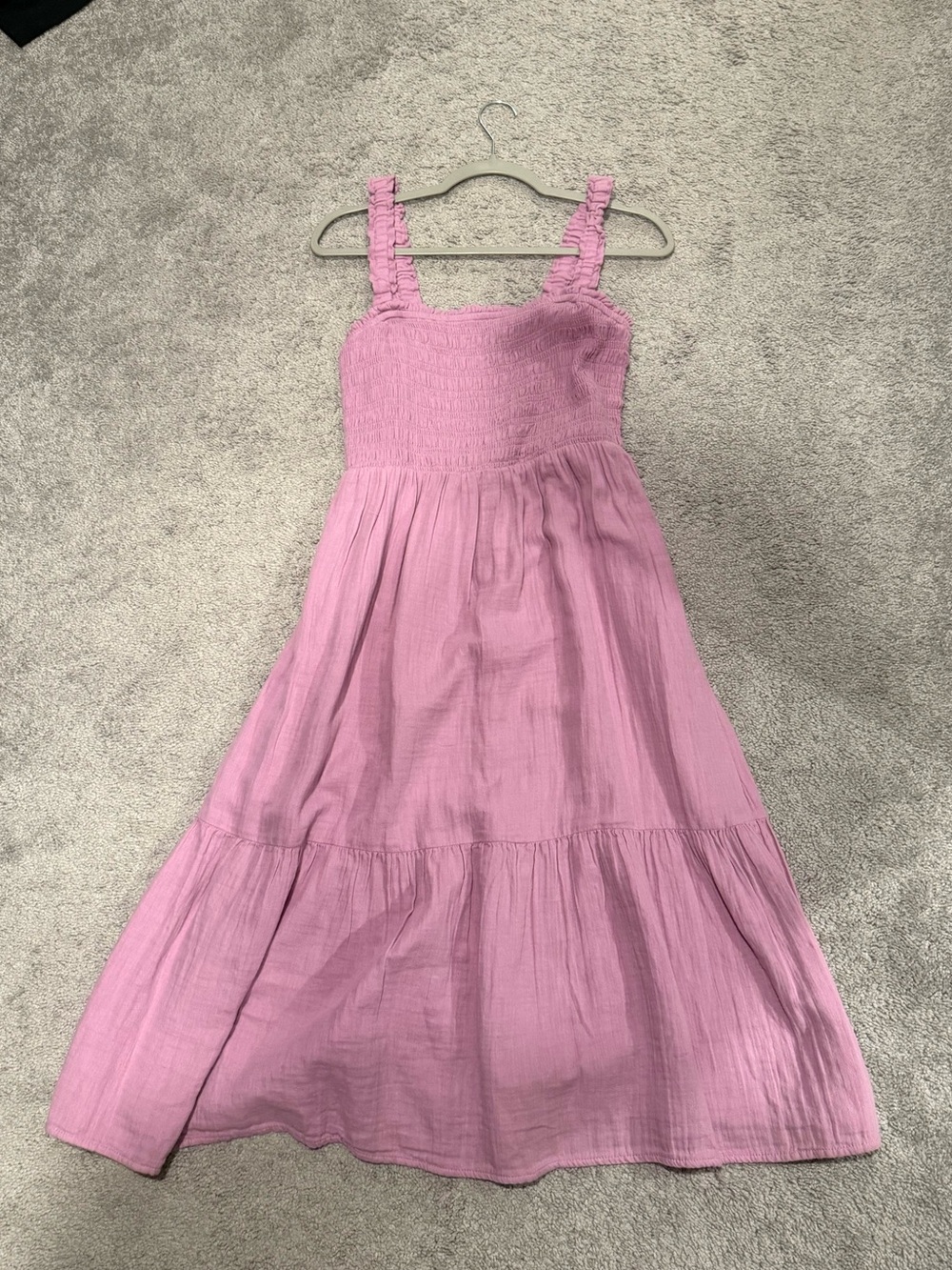 GAP women’s lavender Smocked Tiered midi Sundress